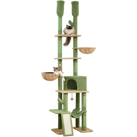 Interactive Cat Climbing Tree for Pets 21.3*15.7*85.1inch